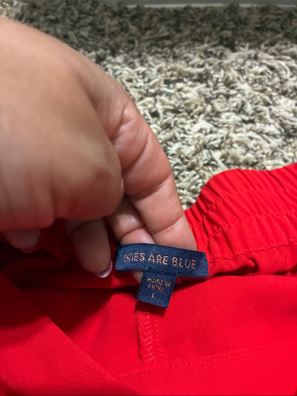 Skies Are Blue Bright Red Tennis Skort with Side Slit - Picture 3 of 11